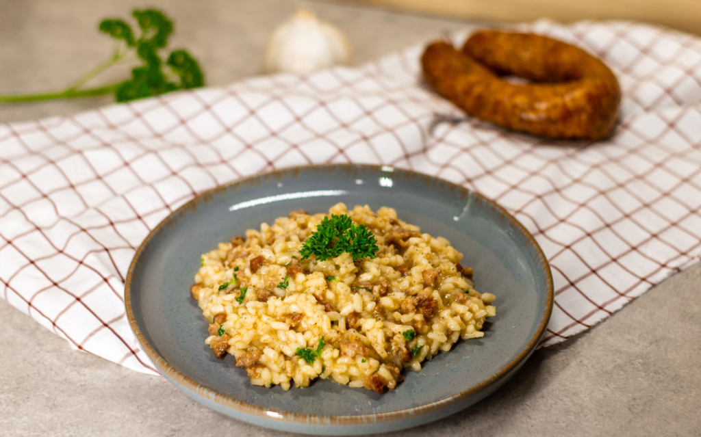 Risoto de Linguiça Blumenau